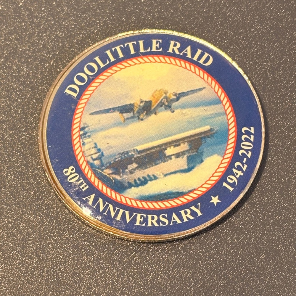 CAF Challenge Coin Unisex OS Silver Excellent Doolittle Raid 80th Anniversary
